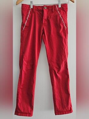Cesare Paciotti 4US Red Kids Chinos with Contrast Trim Size 32 Age 8Y